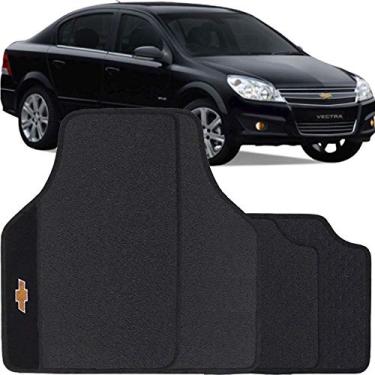 Imagem de Jogo de Tapete Borracha Pvc Universal Compatível Com Vectra Sedan 2007 08 09 10 11 12 Preto Bordado Carpete Antiderrapante Impermeável