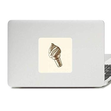 Imagem de Adesivo de vinil marrom para desenho de cones de sorvete adesivo para laptop decoração de PC