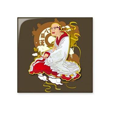 Imagem de Culture Deighteen Arhats Figura Alfândega Azulejo de cerâmica brilhante Decalque de pedra adornada de tijolo vitrificado