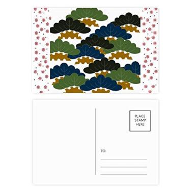 Imagem de Pinheiro chinês tradicional padrão abstrato Natal flor celebração cartão postal bênção cartão de correspondência