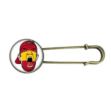 Imagem de Broche de metal retrô para maquiagem facial com a bandeira da Espanha
