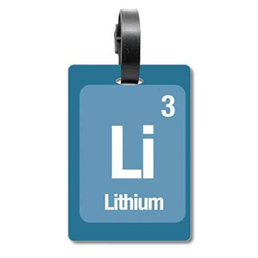 Imagem de Li — Bolsa de viagem de ciência de elemento químico de lítio, etiqueta para bagagem