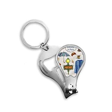 Imagem de Porta-chaves Dress Umbrella France Life cortador de unhas abridor de unhas