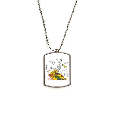 Imagem de DIYthinker Colar para animais de estimação com pingente de corrente de aço inoxidável, pirâmide de química, pirâmide do Egito Múmia Horus