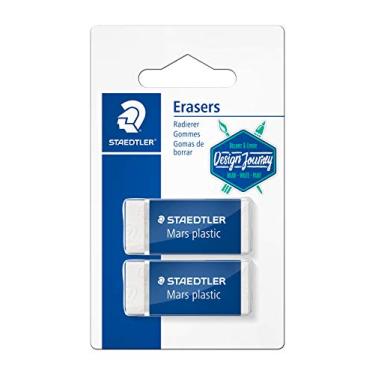 Imagem de STAEDTLER Borracha Mars 2 Unidades Branca - 52653BK2C - Com luva protetora deslizante, sem látex, para uso técnico e escolar – 65x23x13 mm – Alta performance e desgaste mínimo