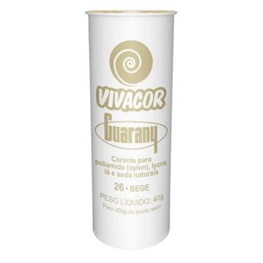 Imagem de Tinta p/Tecido Corante Roupas Vivacor Guarany 40g Bege