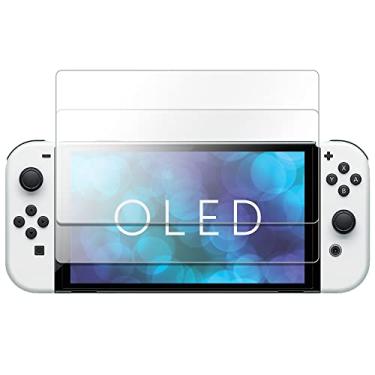 Imagem de TALK WORKS Tempered Glass for Nintendo Switch OLED 2021 - Screen Protector (2 Pack) Scratch, Crack Resistant, Easy-Install, Protective Ultra-Thin HD Touch Screen Cover Film Back