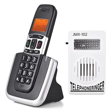 Imagem de Chusui Sistema de telefone sem fio expansível com amplificador de campainha Display de 3 linhas Suporte para conexão de 5 monofones Bloqueio de chamadas Chamadas viva-voz Intercom Chamada em confer CX