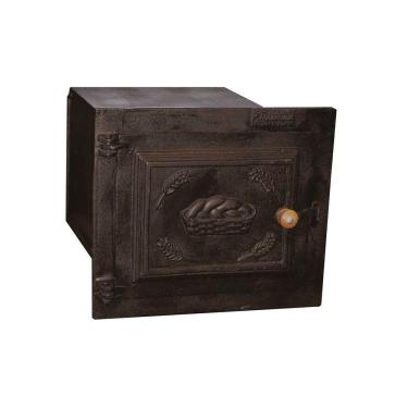 Imagem de Forno Ferro Fogão a Lenha Pequeno Porta de Ferro 50x35x30cm