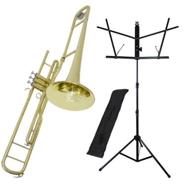Imagem de Kit Trombone de Pisto Tenor TB200PD New York + Estante de Partitura S1