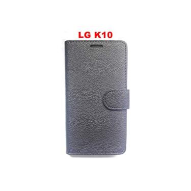 Imagem de Capa Carteira Flip Cover Para LG K10 Preta