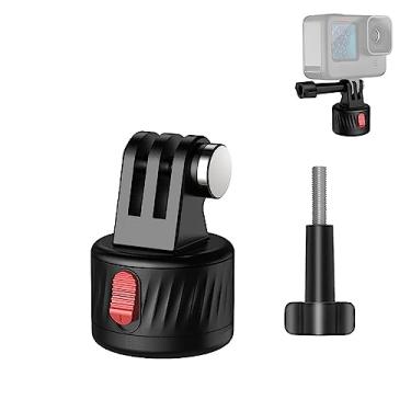 Imagem de CIADAZ Adaptador de sucção magnética Adaptador de tripé Liberação rápida Base Mount Action Camera Acessórios Sem parafusos com 1/4 de base magnética Compatível com For GoPro11/10/9/8/7 Insta 360 AKASO