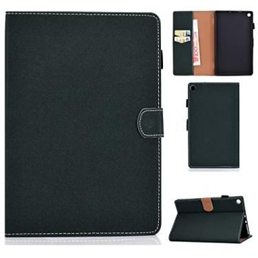 Imagem de Capa para tablet Para Kindle Fire HD 8 Case (7ª/8ª Geração, versão 2016/2017/2018) Tablet, Estojo magnético inteligente Flip Fold Stand Case Protetor de Couro PU para Capa Homem/Mulher com Auto Wake S