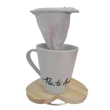 Imagem de Kit Caneca Xícara Café Mini Coador Presente Pai avô (Pai)