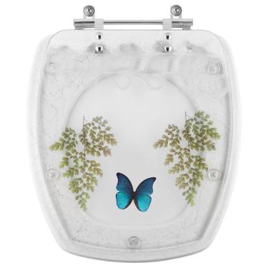 Imagem de Assento Sanitario Poliester Decorado Borboleta Avant Plus para vaso Incepa