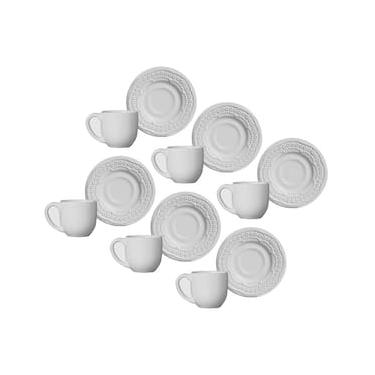 Imagem de Conjunto de Xícara para Café Porto Brasil Madeleine em Faiança Feldspática - 6 Peças