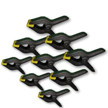 Imagem de EDA Kit 3 Grampo Sargento Multiuso 2” 3” 4” Pol Pressão Reforçado Marceneiro Presilha Garra Pinça Aperto Rápido Alicate