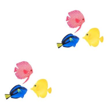 Imagem de Ipetboom 6 Peças Peixes Artificiais Luminosos Brilhantes Decoração De Tanque De Peixes Enfeites De Aquário Brilhantes Decoração Artificiales Para Peixes Flutuantes Artificiais Brilho Peixe