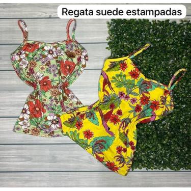 Imagem de Kit 10 Blusa Regata Alcinha Estampada Em Malha Verão - Moranga Moda