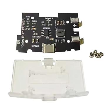 Imagem de ZEZEFUFU Capa traseira para placa de alimentação USB tipo C para console de jogos para GBA Game Boy Advance