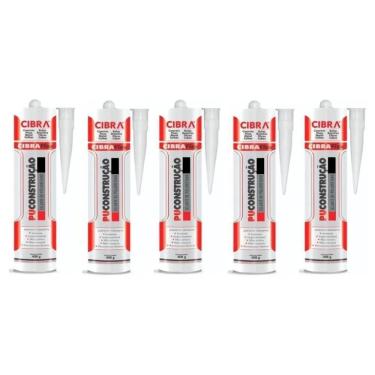 Imagem de 5 Selante Adesivo Poliuretano Cibra Pu Construção 400 Preto