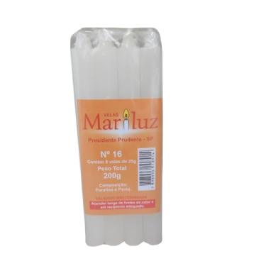 Imagem de Vela Palito Branca 16 altura x 1,5 espessura, grossa - 100un