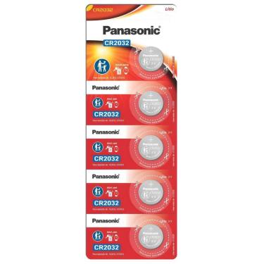 Imagem de Kit 20 Pilha Moeda Bateria 3V Panasonic CR2032 - 4 Cartelas