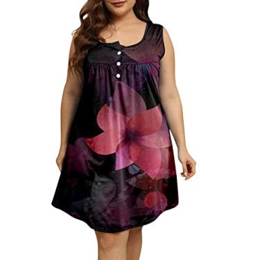 Imagem de Vestido feminino de verão manga curta plus size mini vestido sexy evasê vestido boutique vestido casual de confirmação, Vermelho, 5G