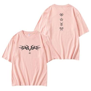 Imagem de Camiseta preta rosa Merch Born Pink Cotton gola redonda manga curta, Preto 02, M