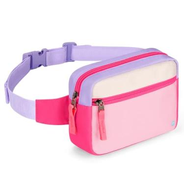 Imagem de Choco Mocha Pochete infantil para meninas - de 6 a 12 anos - bolsa de cinto, Rosa e roxo, Large, Normal