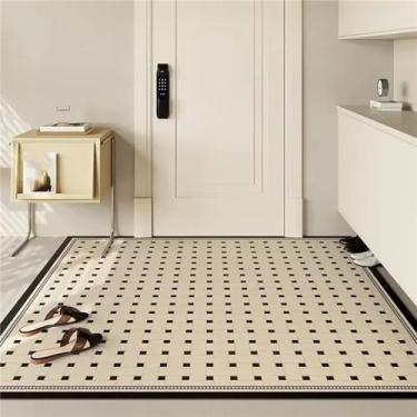 Imagem de Tapetes de entrada tapetes grandes sala estar cozinha à prova de óleo impermeável tapete banheiro antiderrapante, 5,200x300cm
