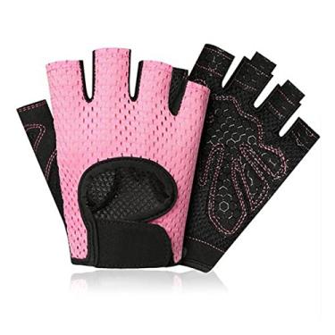 Imagem de Luvas de Treino para Homens e Mulheres, Luvas de Fitness Luvas de Ginástica Luvas de Exercício para Levantamento de Peso Ciclismo Treinamento Meio Dedo (M)