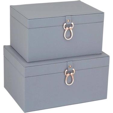 Imagem de vênus caixa organizadora sintético azul 2pç