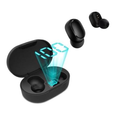 Imagem de Fone De Ouvido Bluetooth TWS 5.0 Sem Fio Com Cancelamento De Ruído Compatível Com Android E iOS Cor Preto