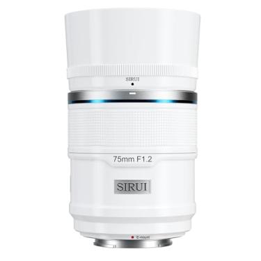 Imagem de SIRUI Lente de foco automático Sniper 75 mm, teleobjetiva F1.2 APS-C para A5, A6, FX30, ZV-E10 (suporte E, branco)