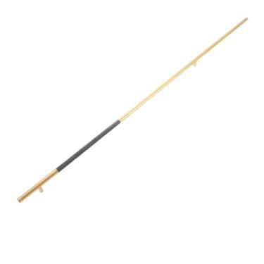 Imagem de Puxadores pretos cinza dourados claros para armários e gavetas Puxadores longos serrilhados em T para maçaneta de porta de móveis, cinza dourado, 575 mm