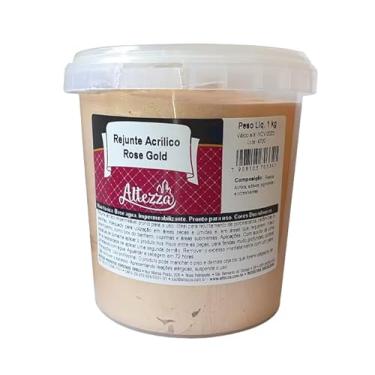 Imagem de Rejunte Acrílico Rose Gold Metálico 1 Kg Rejuntamento Dourado Rose Altezza