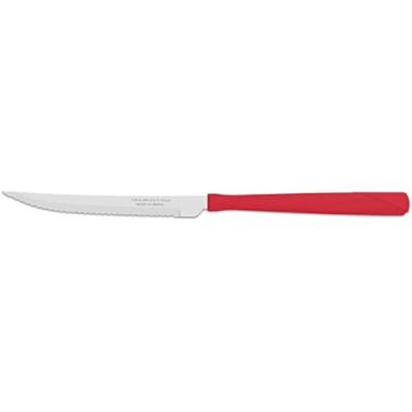 Imagem de Conjunto de Facas para Churrasco Tramontina New Kolor com Lâminas em Aço Inox e Cabos de Polipropileno Vermelho 3 Peças
