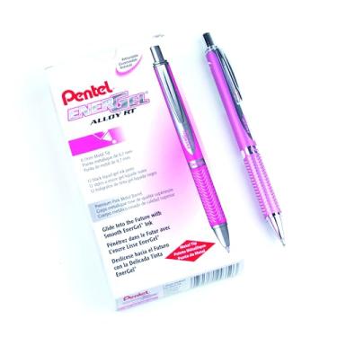 Imagem de Pentel Ponta de 0,7 mm "EnerGel Sterling Black Ink" Pen - Rosa (pacote com 12)