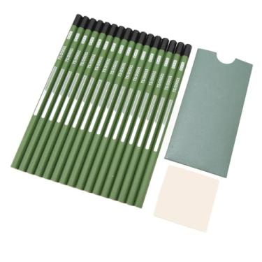 Imagem de Lápis de Desenho, Lápis de Carvão Multiuso Seguro, 16 Peças, Prático para Estúdio de Arte para Sala de Aula (Carbono Médio)