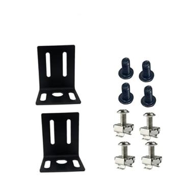 Imagem de CCeCCe Kit de montagem de suporte de orelhas de rack 1U Conjunto universal para NETGEAR TP-Link Dell HP D-Link Linksys TRENDnet Buffalo Switches microfone sem fio receptor sequenciador amplificador