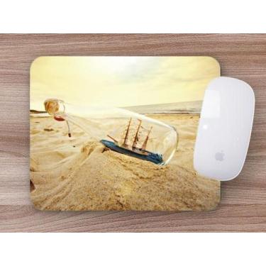 Imagem de Mouse Pad Emborrachado Personalizado Navio na Garrafa - Deluzz