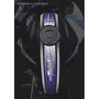 Imagem de Adesivo Faixa Cb Twister 250 Azul Com Cinza Sem Resina - Geral