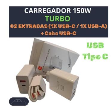Imagem de Carregador Universal 150w Turbo Rapido Tipo C - Turbo tipo C, Branco, 