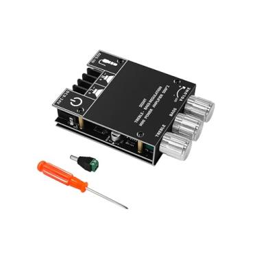 Imagem de Placa amplificador ZK-502MT Bluetooth 5.0 15~100W, entrada AUX+Bluetooth, DC 9-24V módulo AMP estéreo de dois canais esquerdo e direito