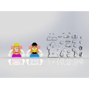 Imagem de Cortador Toy Story Sr Batata e Sra Batata Tamanho 5,5cm