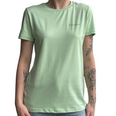 Imagem de Camiseta Columbia Feminina Basica Silk, M, Verde menta