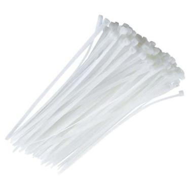 Imagem de 100 Peças Abraçadeira Nylon Branco 2,5x200mm Pacote G20