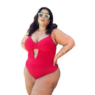 Imagem de Maiô Plus Size Retrô Ibiza Cores - Califórnia Brasil, Canelado ibiza v