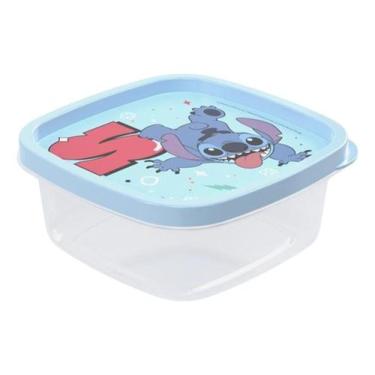 Imagem de Pote de Plástico Quadrado 580ml Disney - Plasutil - Plasútil, Dec stit